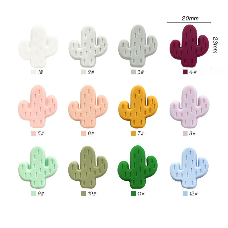 Wholesale 10pcs Cactus Silicone Beads